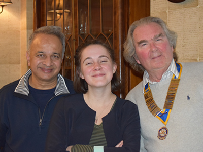 Aubrey Marie Seader with Hatfield Rotarian Mukesh Patel and Amwell Rotary President Paul Manning Aubrey Marie Seader with Hatfield Rotarian Mukesh Patel and Amwell Rotary President Paul Manning