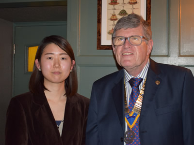 Rinko Arai with President Mike Cooper Rinko Arai with President Mike Cooper